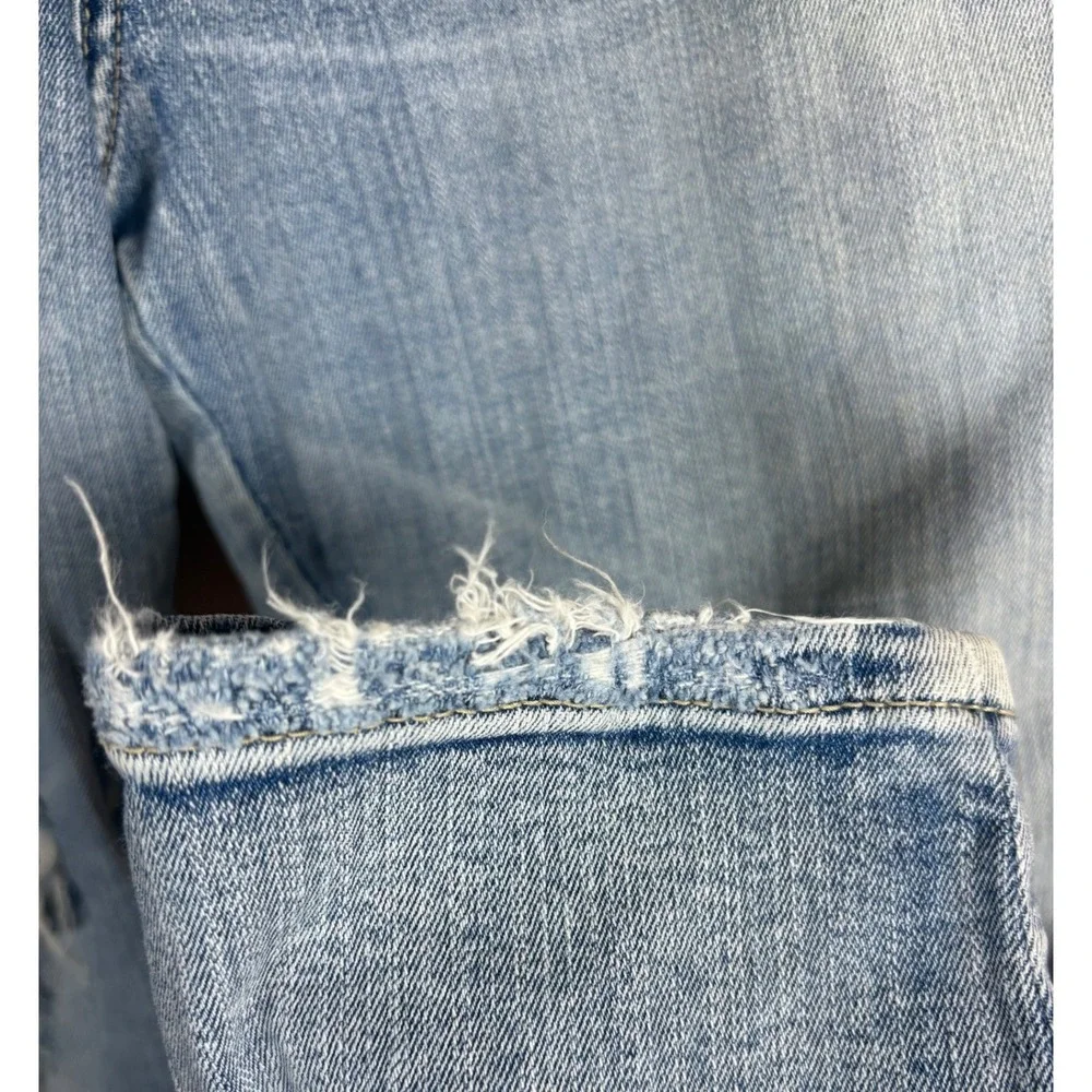 Silver Jeans Izzy Ankle Skinny Distressed Floral Embroidered Jeans Women W30 L27